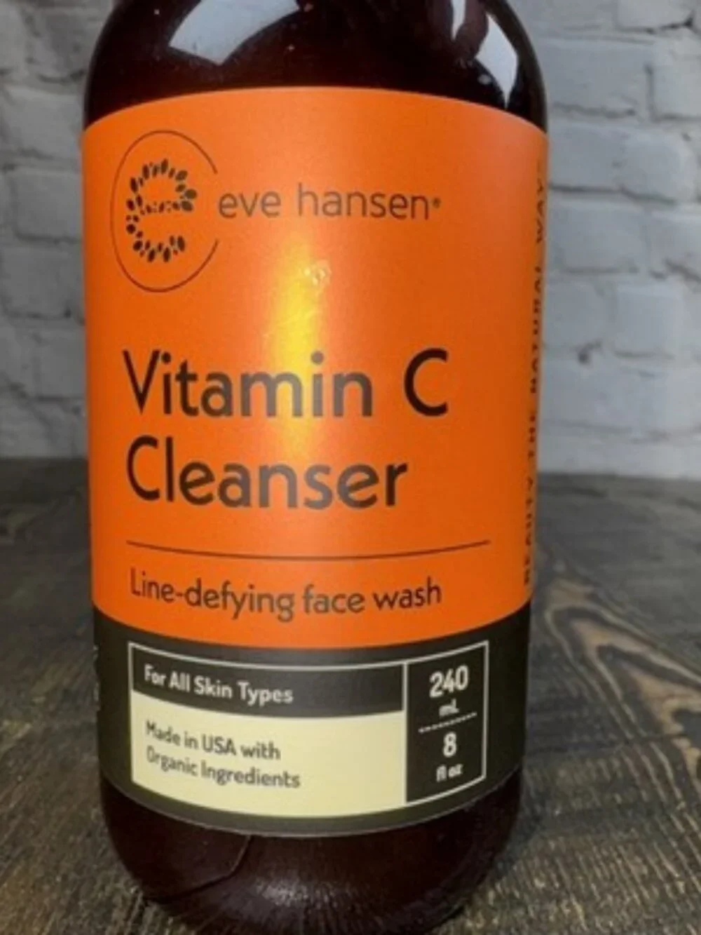 Eve Hansen - Vitamin C Cleanser Face Wash - Organic - Vegan - Antioxidant 8 oz